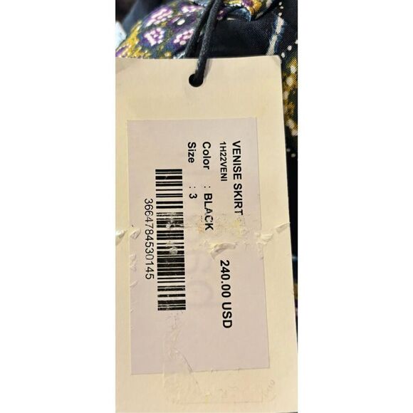 Ba&sh Venise Paisley Wrap Black Skirt  NWT Size Large - Picture 7 of 8